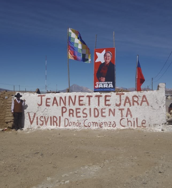 estamosconboric's tweet image. Vecino desde Visviri, Arica, muestra su apoyo a Jara  #JaraNosUne @JaraNosUneBuin