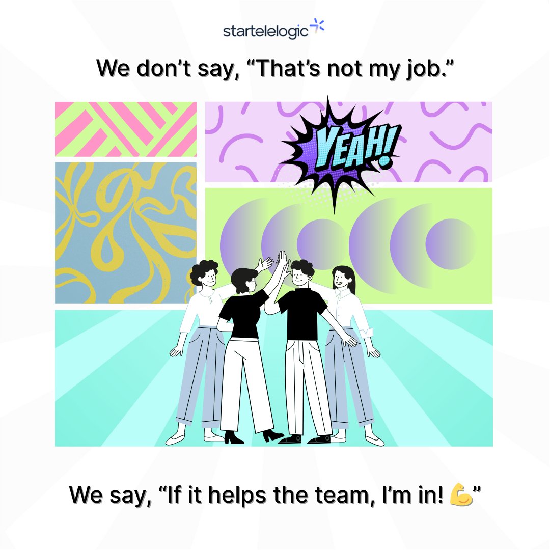 StarTeleLogic's tweet image. At startelelogic, we don’t just show up for work — we show up for each other.  Every project, bug, and quick sync is a chance to learn, create, and grow together.
Because great teams don’t wait for motivation — they build it.

#startelelogic #Teamwork #WorkCulture #KeepBuilding…