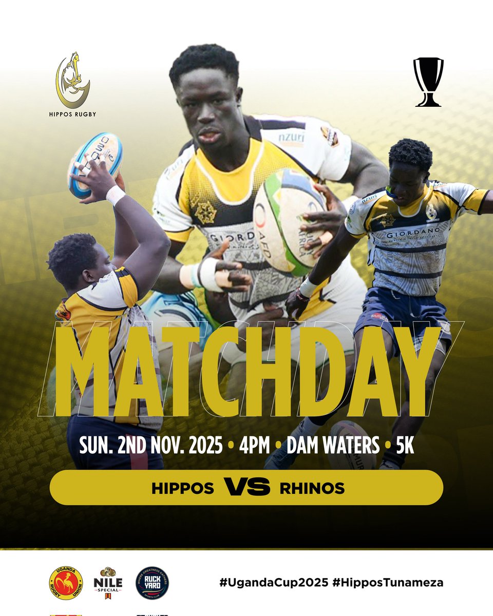 HipposRugbyClub's tweet image. We're playing some rugby this Sunday. Usual plot. Same spot.
#UgandaCup #HipposTunameza