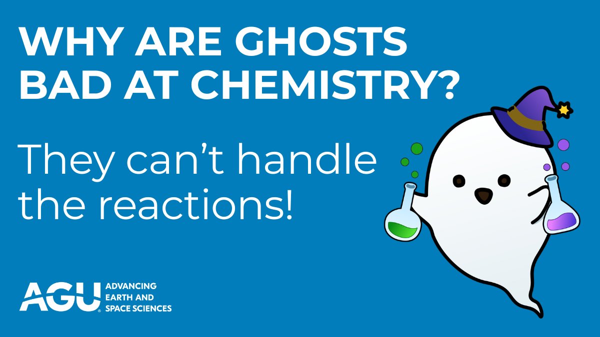 theAGU's tweet image. We know times are serious right now, but everyone deserves a little scientific laughter. 🎃

Here’s some #Halloween humor from the #AGU team — because even scientists need to let off a little steam! 🌋

#ScienceHumor