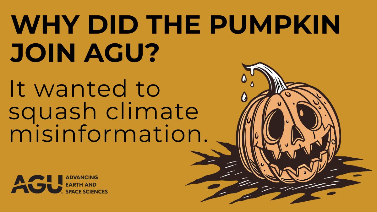 theAGU's tweet image. We know times are serious right now, but everyone deserves a little scientific laughter. 🎃

Here’s some #Halloween humor from the #AGU team — because even scientists need to let off a little steam! 🌋

#ScienceHumor