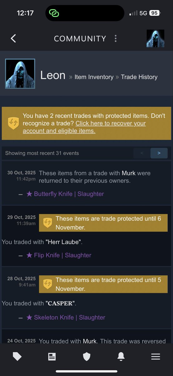 leonszabo9's tweet photo. @csfloatcom My trade was reversed and reclaim verifier does not work, is anyone else having this problem or know what to do? https://t.co/ICdhIU07SR