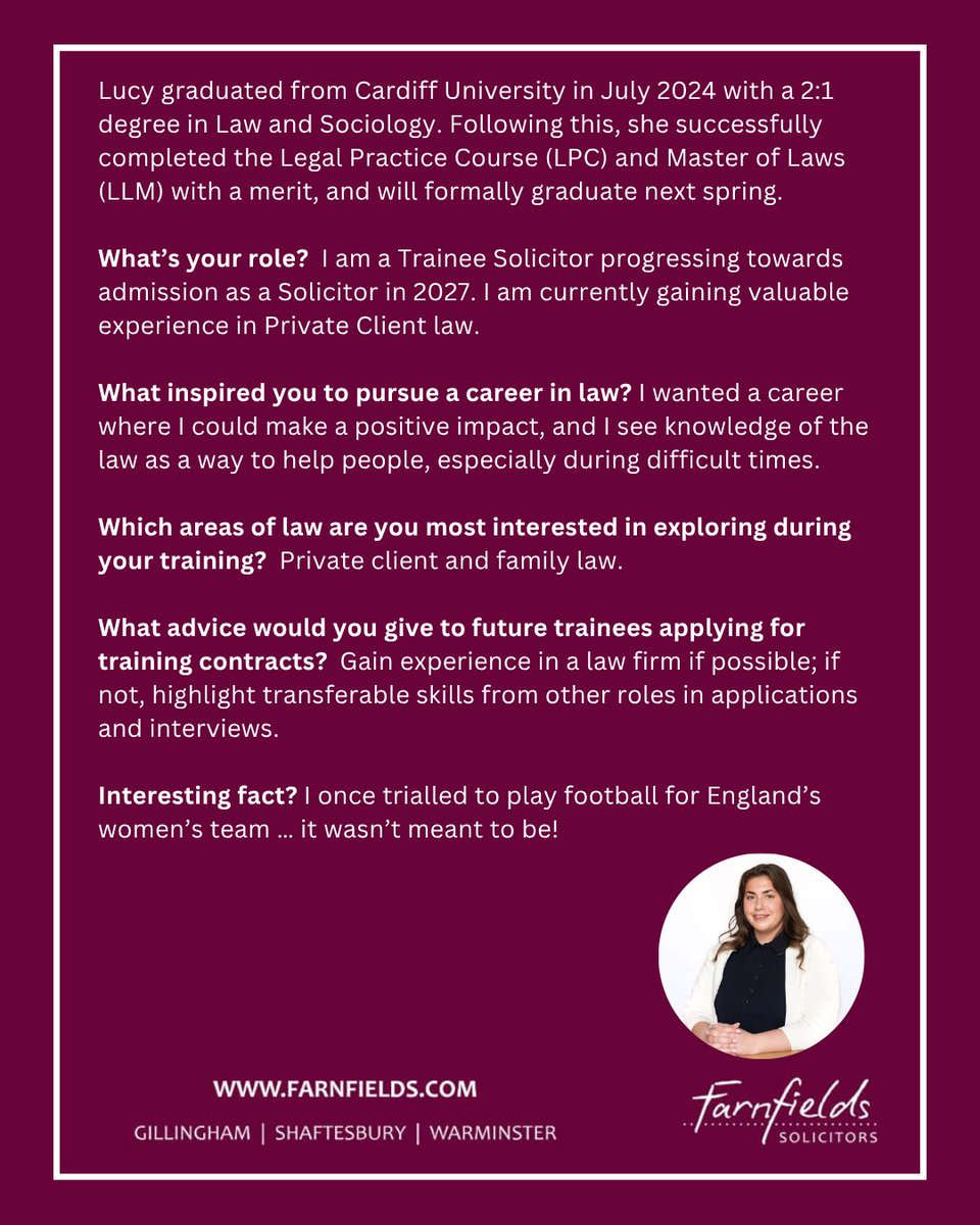 We’re delighted to introduce our new trainee solicitors.

Over the next two years, they’ll be gaining hands-on experience across our departments developing their skills, building relationships with clients, and contributing to our continued success.