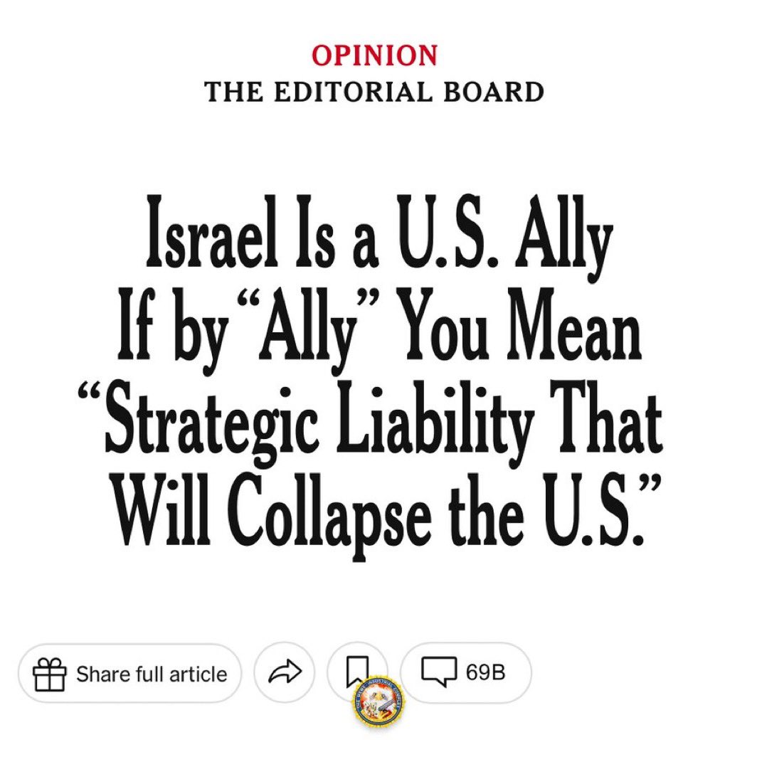 ThinkingDoer_W's tweet photo. The Israel 🇮🇱 first crowd is drowning American 🇺🇸 and the liability is becoming very  costly. https://t.co/WYAF3dWozr