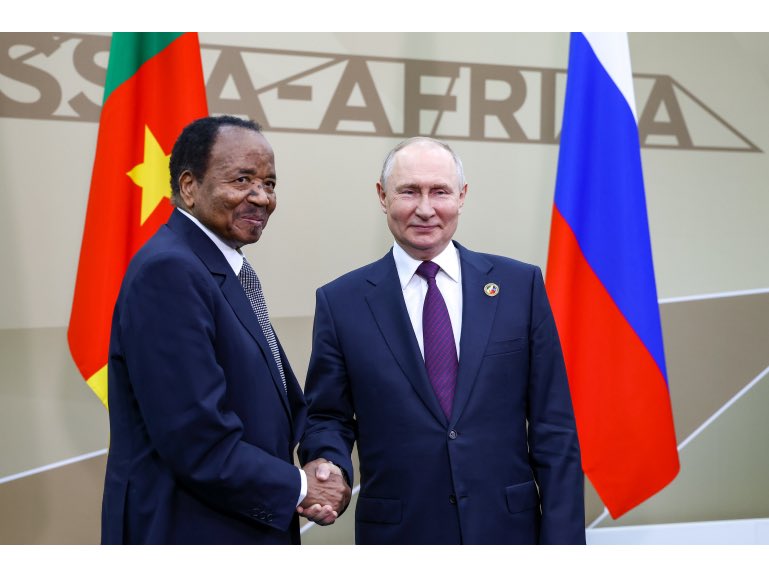 Message de félicitations du Président russe S.E.M. Vladimire POUTINE : cameroun.mid.ru/fr/press-centr…

Congratulatory message from Russian President H.E. Vladimir PUTIN: cameroun.mid.ru/en/press-centr…

#Russie #Cameroun #Russia #Cameroon