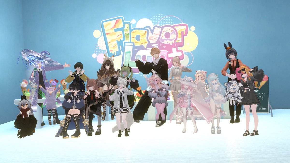 10/29はずっと気になってたイベントの #FlavorLab_VRC へ！初めてでなんも分からなかったけどイベントのシステムや雰囲気、アイスさんたちの細かな設定とかカードパックを開ける時間とか全てが今までにない感じがぶっ刺さり！まじでみんな1度は行って欲しいてか何度でも行って欲しい！！感想はALTに！