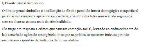 Direito Penal Simbólico (na prática)

aquela famosa (falsa) sensação de segurança ~