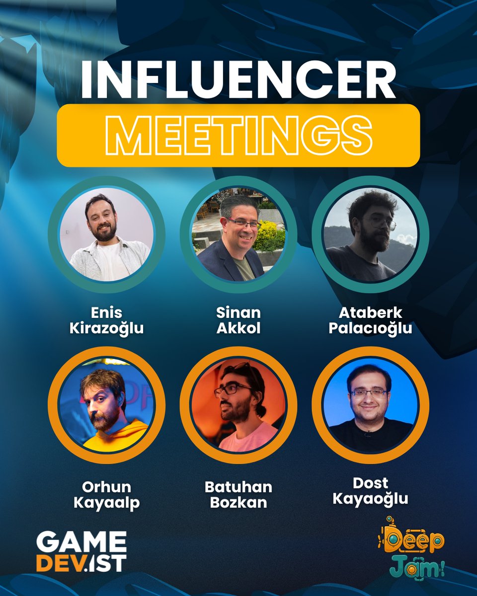 gamedev_ist's tweet image. Deep Jam Influencer Sessions Are Here! 😍

Every week, teams will go live to share the story behind their projects with some of Turkey’s favorite content creators! 🖥️

In these special broadcasts with @EnisKirazoglu, @sinan_akkol,@ataberkpalaci, @OrhunKayaalp, @batubozkan and…