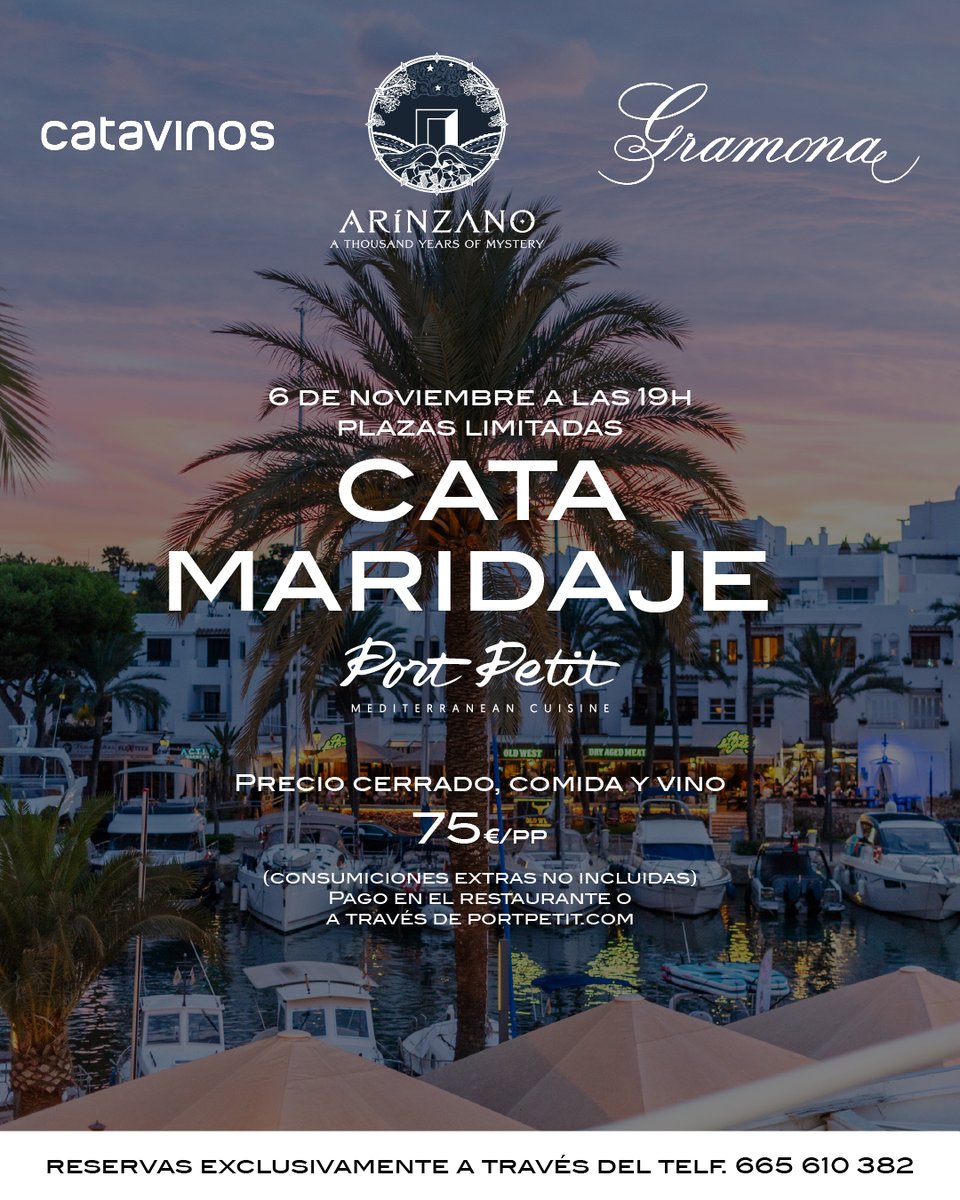 PortPetitRest's tweet photo. #SaveTheDate
🍷 CATA MARIDAJE en Port Petit
6 de Noviembre 19h

¡Descubrid el menú!

📲 Reservas a través del teléfono/ whatsapp 665 610 382

Pago en el restaurante o a través de https://t.co/B1GvBYIH1y https://t.co/EIRkvTgMjQ