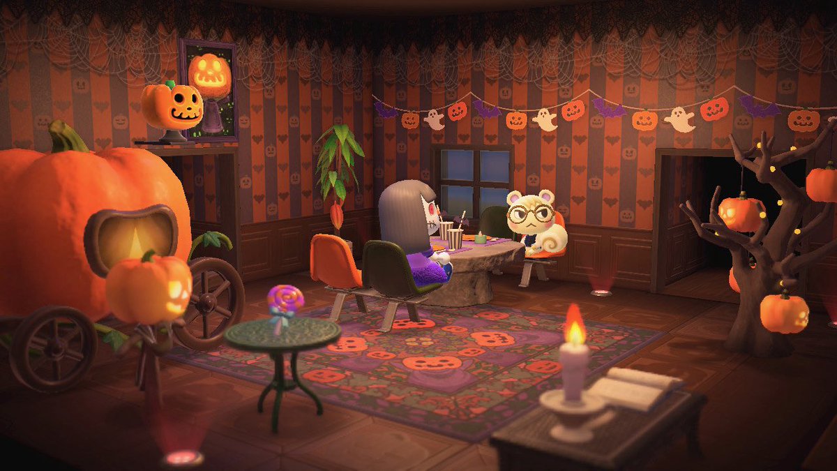 bb___30p's tweet image. あつ森🎃Halloween room🎃