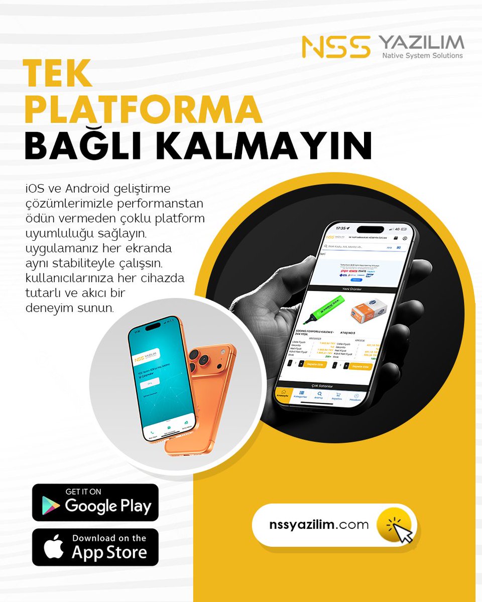 nssyazilim's tweet image. Tek platforma bağlı kalmayın, sahada da farkı NSS Yazılım ile yaşayın!⚡📲

📞 Demo talebi ve fiyat bilgisi için bize ulaşın!

🌐 nssyazilim.com | ✉️ info@nssyazilim.com
#NSSYazılım #B2B #MobilUygulama #ÇokluPlatform #DijitalDönüşüm #SahaSatış #YazılımÇözümleri