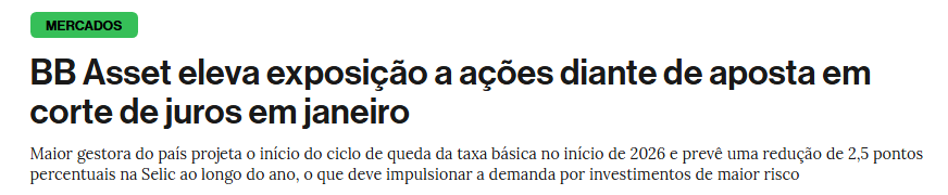 argon_invest's tweet photo. Sentimento dos institucionais locais claramente mudando.

Mais uma grande gestora aumentando bolsa visando os triggers de 2026. https://t.co/FQiQG40lun