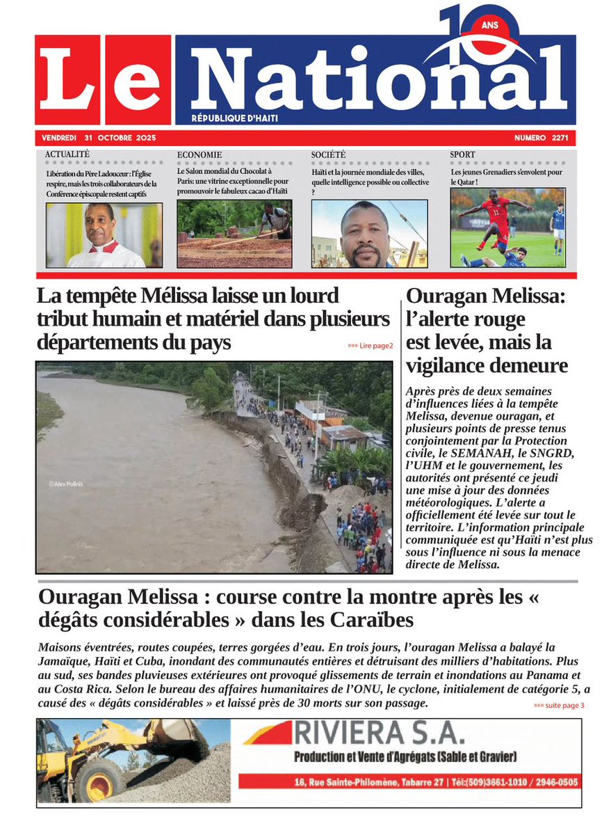 Lisez le journal Le National du vendredi 31 octobre 2025 lenational.org/journal/reader…