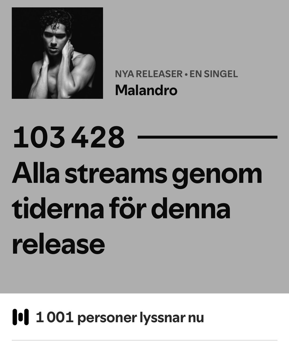 OmarRudberg's tweet image. OMG MALANDRO ALREADY OVER 100K STREAAAMMS!!!! THIS IS MY BIGGEST DEBUT YET ON A SINGLE!!!! THANK YOU