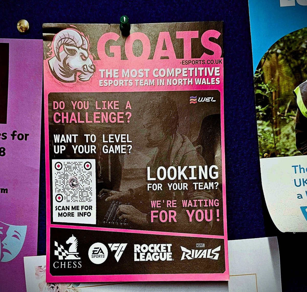 GoatsGG_'s tweet photo. ๐ Spotted: GOATS on a @coopuk noticeboard ๐
Join the squad, play your best, and who knows - you might just win enough for a meal deal victory feast ๐ฅช๐ช
Itโs the last day to sign up for #WEL S9. Donโt miss it!
#Esports #BackTheGOATS #LFGOATS #EsportsWales #coop #northwales https://t.co/EFBTBjv65E
