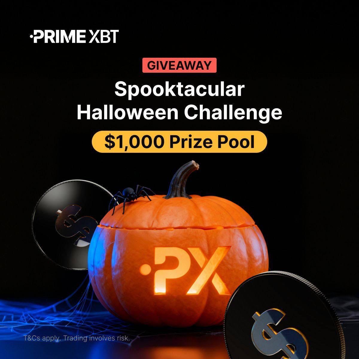 DefiGatha_Ug's tweet photo. 🎃 PrimeXBT Halloween Giveaway – Spook & Trade to Win!

Show off your Halloween spirit and win your share of $1,000!

🕸️ How to Join:

1️⃣ Register or log in to PrimeXBT: https://t.co/NItkQ812dn
2️⃣ Follow @PrimeXBT on X
3️⃣ Deposit at least $25 into your account
4️⃣ Post a photo of your Halloween-themed decoration featuring the #PrimeXBT logo
5️⃣ Tag @PrimeXBT and include #PrimeXBT + #HalloweenGiveaway in your post

🏆 Rewards:

🎁 10 winners x $100 each

Winners announced on November 7 (UTC) on PrimeXBT’s X page
#BTC #ETH #BNB #XAUUSD