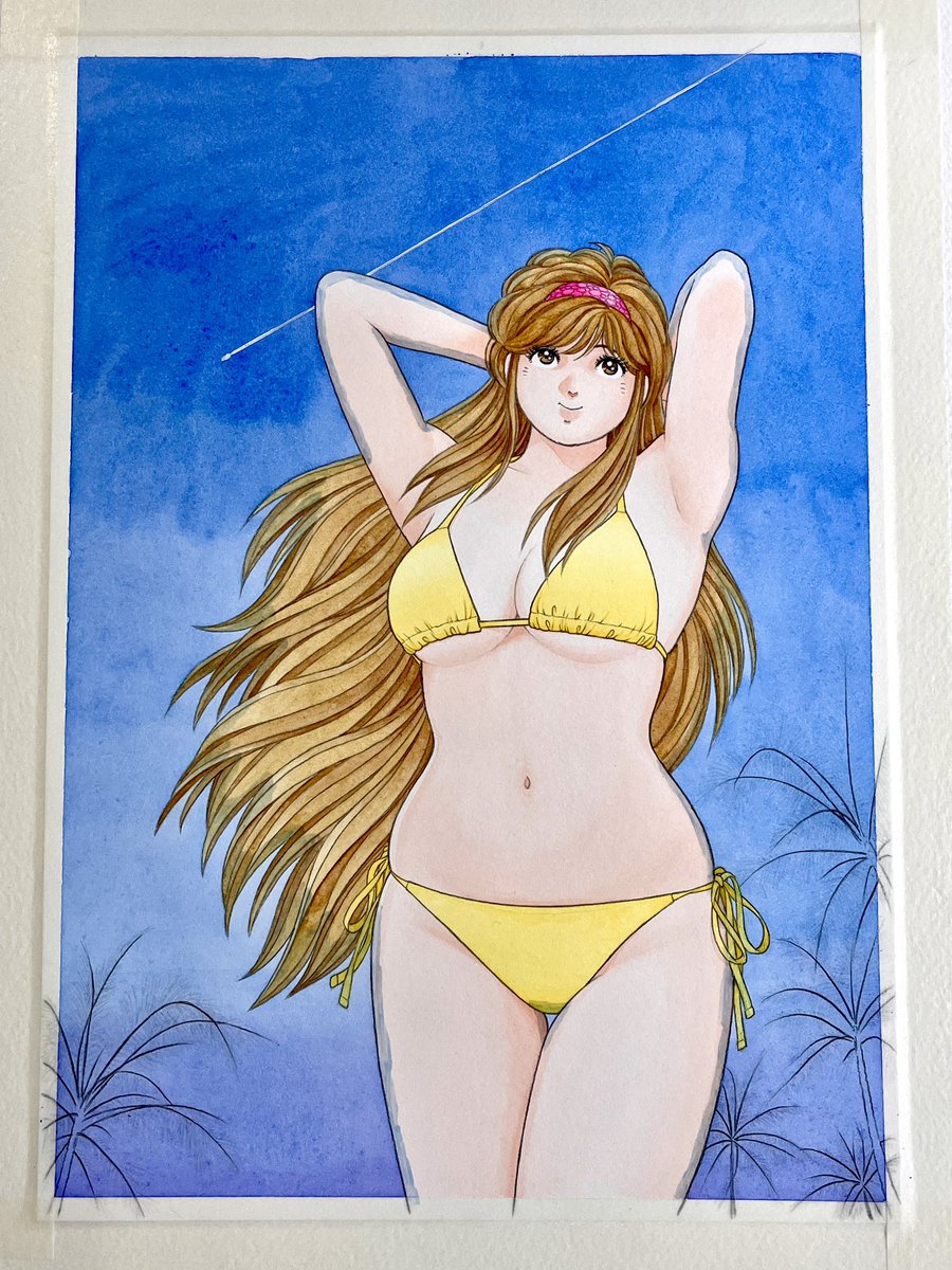 画題『スターダスト』彩色過程🎨
じつは今回いつもと違う水彩紙を
使った結果アクシデント発生…
最終仕上げの段階でマスキングを
剥がす過程で一部紙の表面が
剥離してしまいました😱💦
まだ下塗りくらいの段階なら
もう一度描き直すんだけど
ほぼ完成に近かったので
なんとか泣きながら