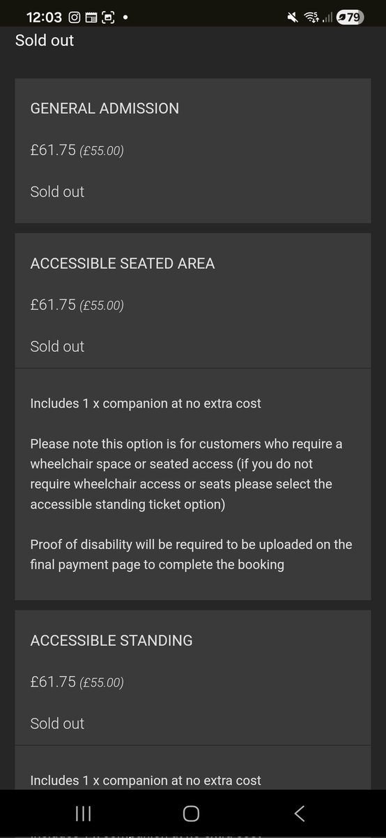 DevonHulse93's tweet photo. @gigsandtours So there is no difference between "Sold out" and "Currently Unavailable" between two gigs at the same venue? Currently unavailable is worded in a way that they will be available. https://t.co/jErgOgSSb7