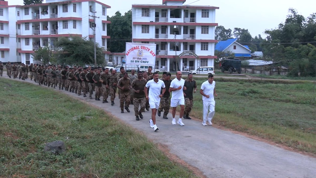 Commandant58Bn's tweet photo. On 31/10/25, troops of 58 Bn celebrated Rashtriya Ekta Diwas with pride and fervor on the 150th birth anniversary of Iron Man Sardar Vallabhbhai Patel. A unity run was organized and pledge taken to uphold national integrity. A grand tribute to the architect of United India. https://t.co/ep8beUBxXL