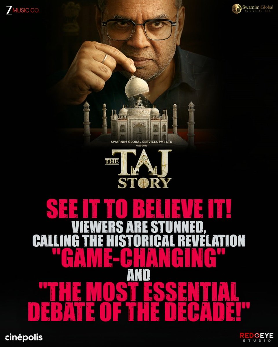 rohitjswl01's tweet photo. Get to know your real history.
Book your tickets #TheTajStory In Cinemas On 31st Oct!
@pareshrawalofficial @ca_suresh_jha @tusharamrishgoel @vikasradhesham
#ZakirHussain #AmrutaKanvilkar
#NamitDas #SnehaWagh
#TheTaj, #History, #Bollywood, #Agra, #TajMahal, #PareshRawal, #Truth #Lie