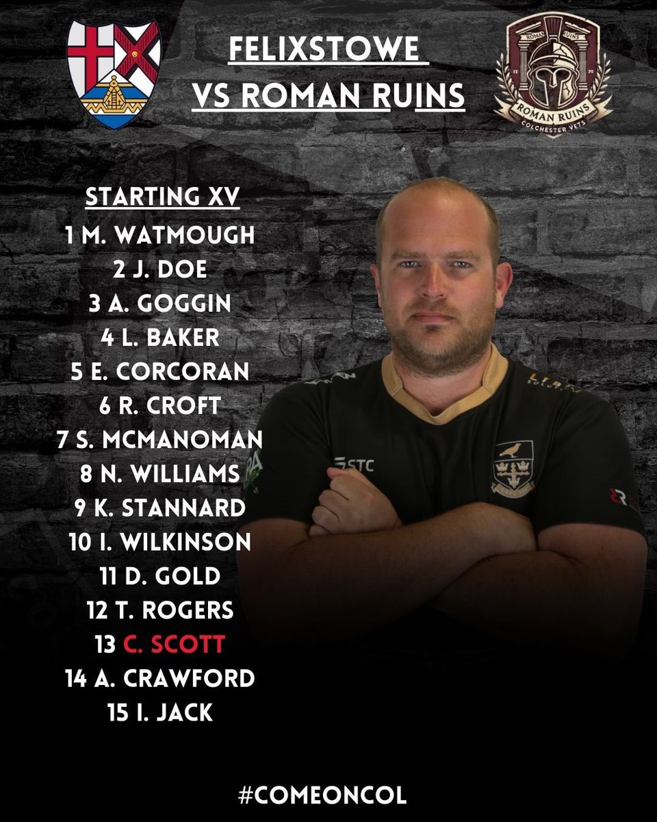 Just one outing for our men’s teams this weekend, and it’s the unstoppable Ruins! The vets are in action tonight at <a href="/FelixstoweRUFC/">Felixstowe Rugby</a>
⏰ 7.30pm