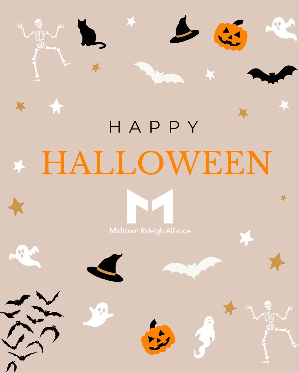 Happy Halloween from Midtown Raleigh Alliance! We hope your day is filled with lots of treats and spooky fun! 👻