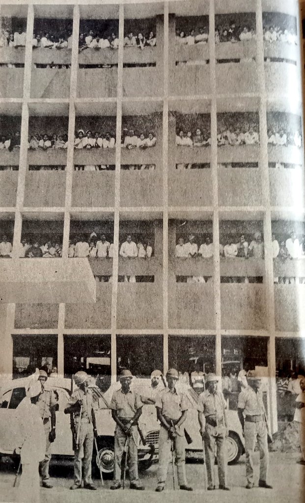 IndiaHistorypic's tweet image. 1984 :: Scene of AIIMS  During PM Indira Gandhi's Operation In AIIMS Delhi