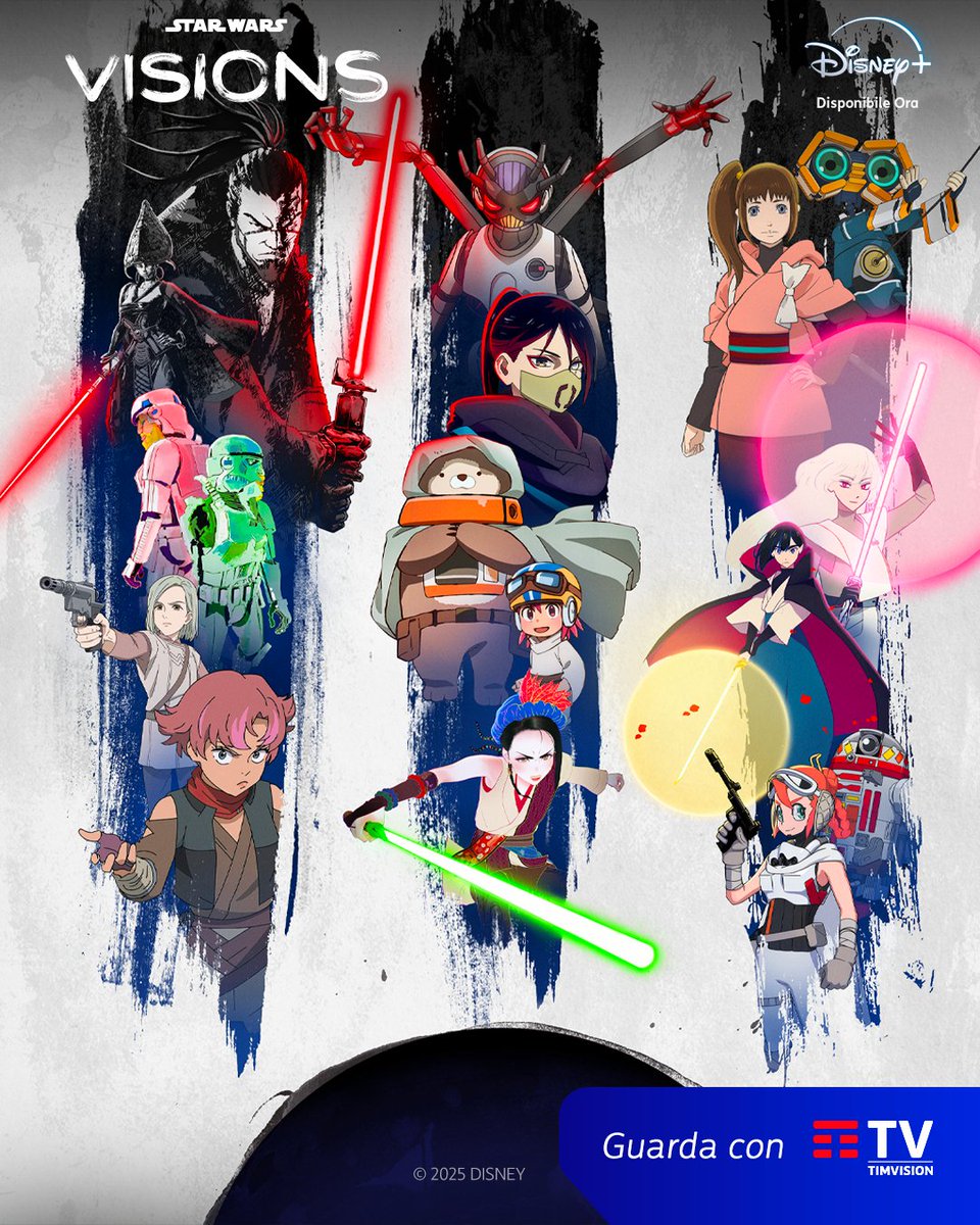 TIM_Official's tweet image. La galassia torna a brillare. ✨
Nuovi maestri e nuove Forze in equilibrio.
&quot;Star Wars: Visions - Volume 3&quot; è disponibile con #𝗧𝗜𝗠𝗩𝗜𝗦𝗜𝗢𝗡 su Disney+.

Guardalo ora: tim.social/offerte_timvis…
𝘈𝘯𝘤𝘩𝘦 𝘴𝘦 𝘩𝘢𝘪 𝘨𝘪𝘢̀ 𝘶𝘯 𝘢𝘤𝘤𝘰𝘶𝘯𝘵 𝘋𝘪𝘴𝘯𝘦𝘺+ 𝘰 𝘕𝘦𝘵𝘧𝘭𝘪𝘹.