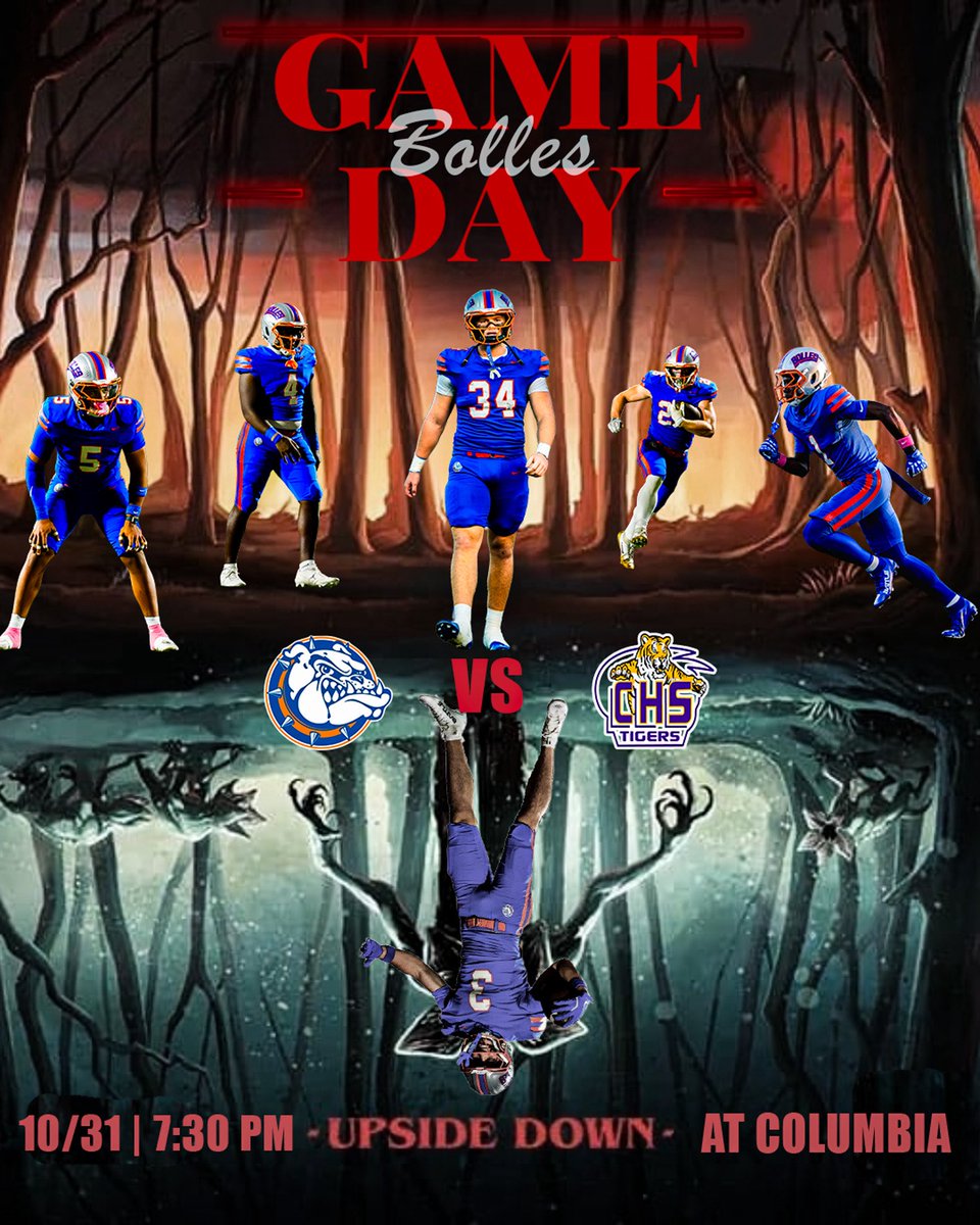 Happy Halloween and <a href="/Bolles_Football/">Bolles Football</a> game day!! 🎃🏈

🗓️Tonight, 10/31 
🆚Columbia 
📍At Columbia 
⏰ 7:30 PM 

#halloween #gameday #highschoolfootball #bollesfootball