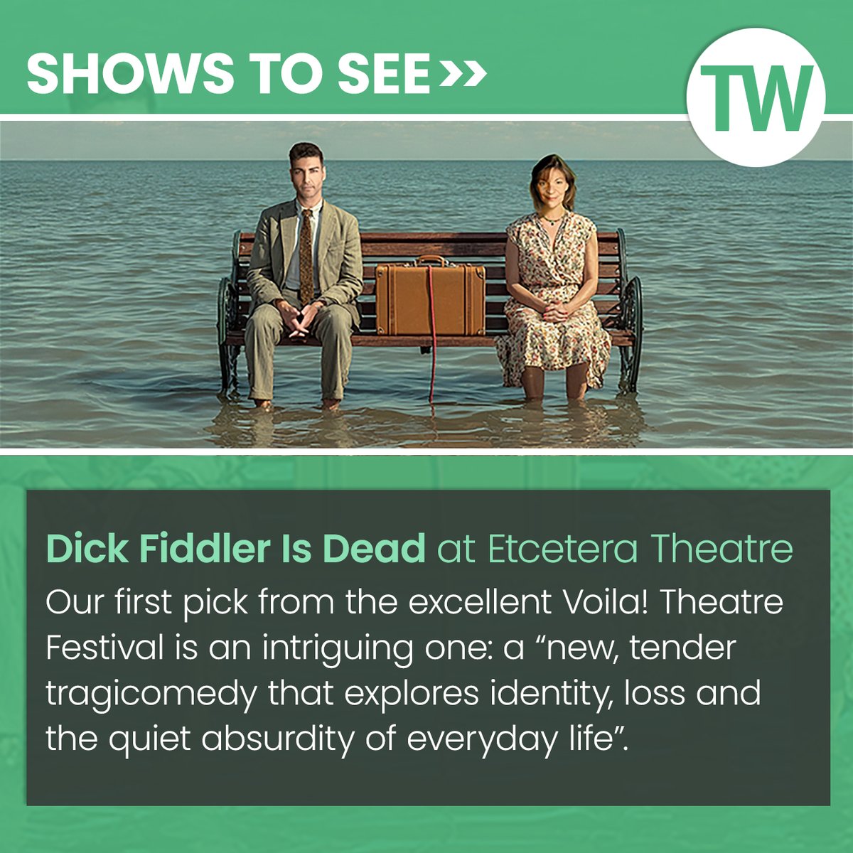 Among our recommended shows to see in London this week: 'Dick Fiddler Is Dead' on at Etcetera Theatre from 3-7 Nov as part of the Voila! Theatre Festival.

Get more show tips here: bit.ly/4ocWr8L

<a href="/EtceteraTheatre/">Etcetera Theatre</a> @voilafest