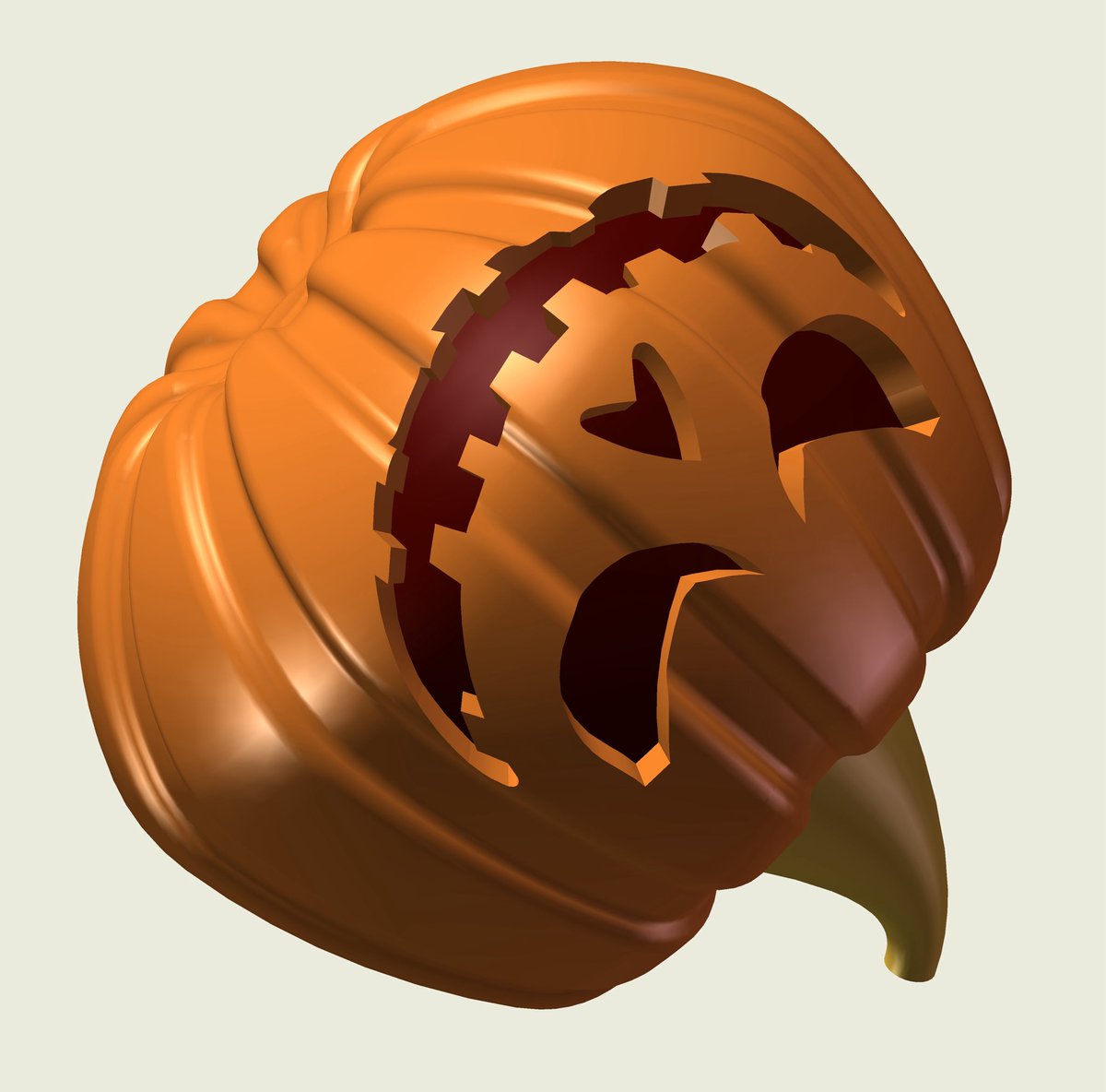 mmlabo_mono's tweet photo. ソリッドワークスでチャレンジ🎃

ハロウィンなので作ってみました（笑）

本当はもっと歪に作りたかった。。。

#ソリッドワークス
#Solidworks
#3Dプリンター
#3Dprinter
#ハロウィン
#Halloween
#APPLETREE https://t.co/piJyNRKKTd
