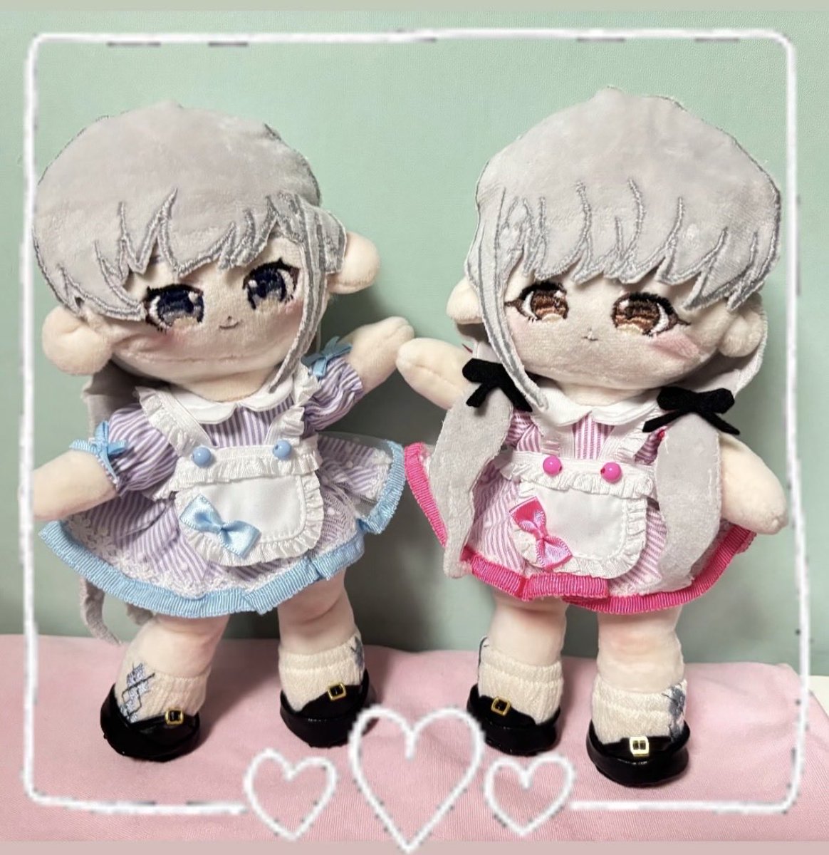 なーちゃんぬいも無事完成して、miroir揃いましたー！😊
今回もぴよぴっこ(<a href="/piyopicco/">ぴよぴっこ／PiyoPicco YouTube🐤</a> )さんの足長ボディを使って制作しました！やっぱりアイドルは足長が似合うし可愛い💕👍