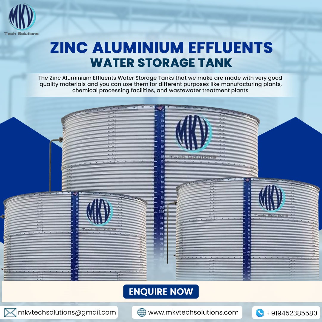 mkv_tech's tweet image. 💧 Durable. Reliable. Efficient- MKV Tech Solutions brings you Zinc Aluminium Effluents Water Storage Tanks
📞 Contact us: +91 94523 85580
🌐 Visit: mkvtechsolutions.com
#WaterStorageTank #ZincAluminiumTank #EffluentTreatment #IndustrialSolutions #StorageTankManufacturers