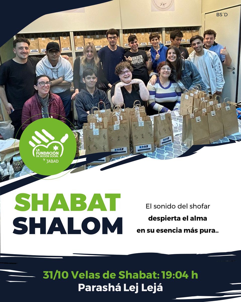 ¡Shabat Shalom!

🕯️ Horarios de Shabat
 👉 Encendido de velas: viernes 19:04 h
 👉 Fin de Shabat: sábado 20:03 h

#ShabatShalom