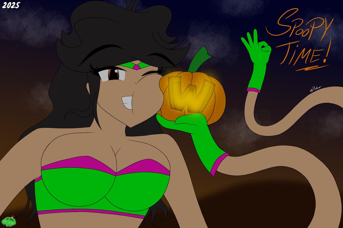 Ws_Playhouse's tweet image. [Drawing]
That spoopy time of year! ;P
(Seems as if Sabrina wanted to dress up as her Rolemodel, or my OG elastic waifu.. Viva!) (:

#WsPlayhouse #SabrinaGeisyuku #ElasticCommunity #StretchyCommunity #StretchyGirl #Elasticity #Halloween #VivaOzwick