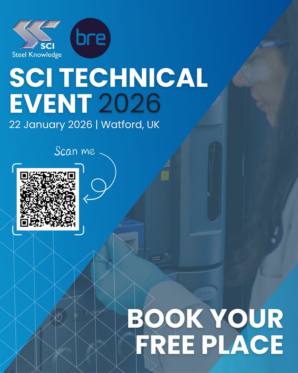 SCIsteel's tweet image. ⭐ Registration is now OPEN! ⭐

Book your FREE place at upcoming Technical Event, in partnership with BRE, taking place on 22nd January 2026 👉 portal.steel-sci.com/eventdetail.ht…

#SteelConstruction #TechnicalEvent #BestPractice #MeetTheTeam #FreeEvents