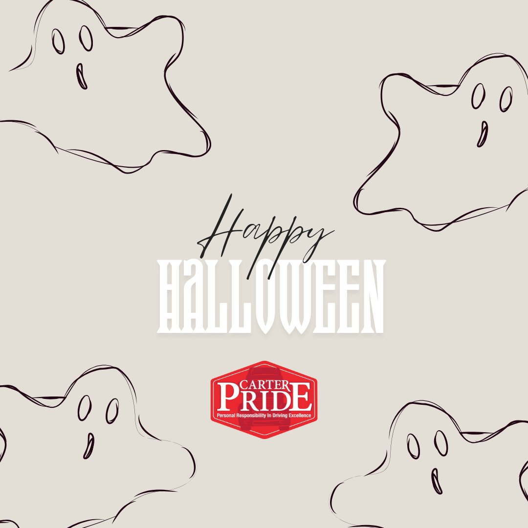 CarterExpress's tweet image. Happy Halloween! Thank you to our team for your spook-tacular dedication to the road! Be safe and enjoy the festivities! 🛻🍬 

We&apos;d love to see your costumes in the comments! 

#HappyHalloween #TruckingLife #DrivingForward #CarterPride