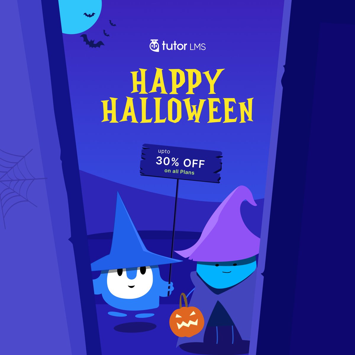 tutorlms's tweet image. Boo! Witching You a Happy Halloween &amp;amp; Sweet Savings! 🧙‍♀️

The jack-o&apos;-lanterns are glowing, costumes are dazzling, and the streets are filled with tricks and treats as Halloween comes alive!

And that’s not all! Beyond candy and costumes, we’re offering something even better. For…