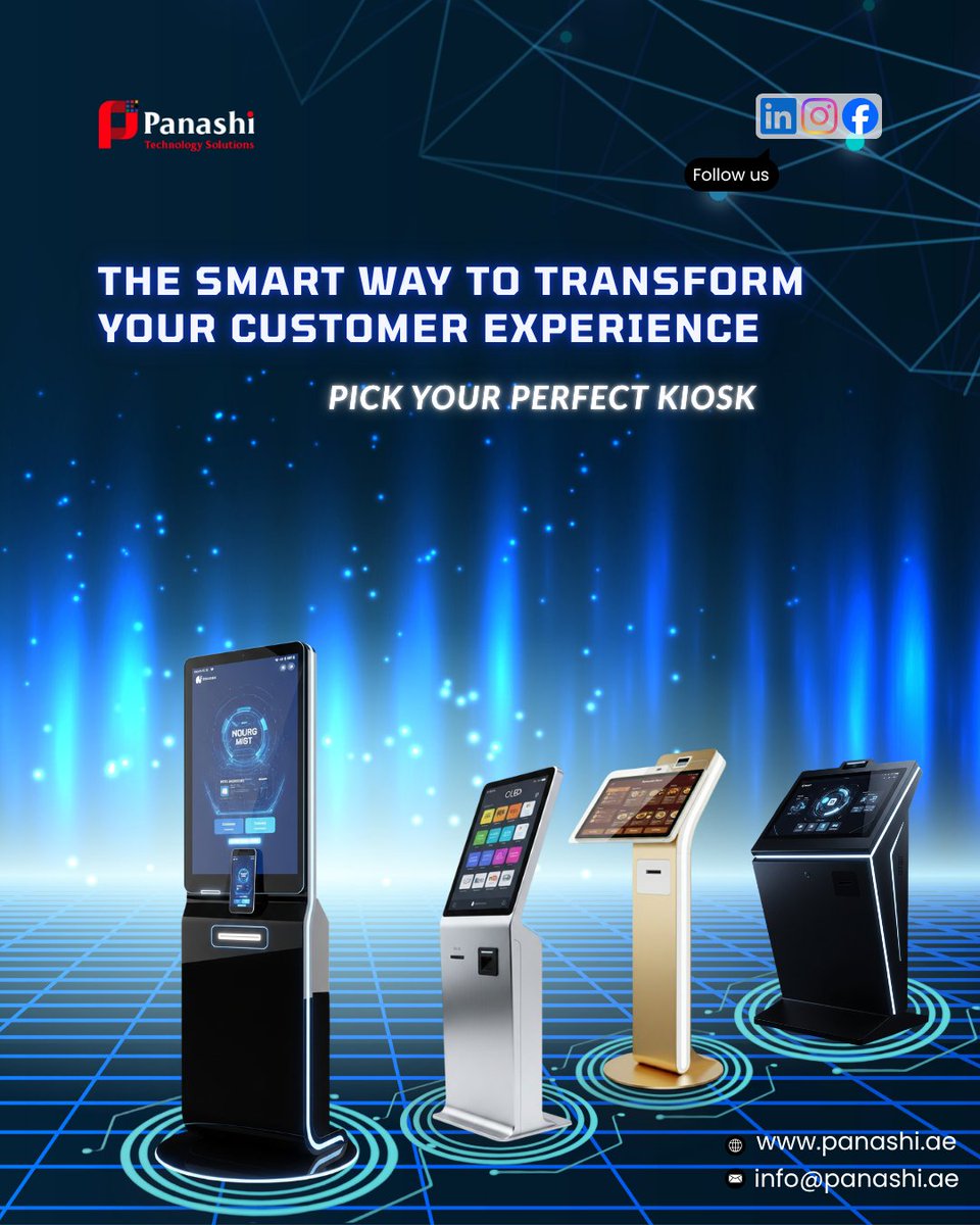 panashikiosk's tweet image. PICK YOUR PERFECT KIOSK

👉 Explore the perfect kiosk solution for your business today!

🖇️panashi.ae

#SelfServiceKiosk #SmartKiosk #CustomerExperience #DigitalInnovation #KioskSolutions #Automation #BusinessEfficiency #PanashiKiosk #FutureReady #TechDriven