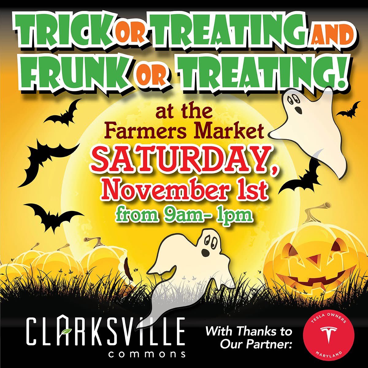 TeslaMaryland's tweet image. Happy Halloween!! 🎃 👻🎃

Come join us Tomorrow as we Put on this year Annual Frunk or Treat!! 

In partnership with @clarksvillecomm And @mdvolt 

Starting at 9am to 1pm, Bring the Family By and Say Hello, Prepared to be Spooked!

@TOCEventsOrg 
@jcadman22 @Jeff_D_Taylor…