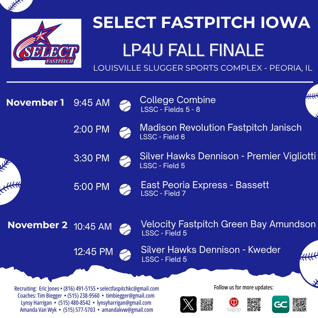SelectFP_IA10's tweet image. One last ride for the fall season — all gas, no brakes 💙🔥Find us on the field in Peoria at the @DaveBetcher1 LP4U Fall Finale Showcase! 

@ejonesrockchalk @MJClutchHitting @sami_miller34 @LineDsoftball @LegacyLegendsS1 @SBRRetweets @D1Softball @d1fastpitch1 @DirectRecruits…