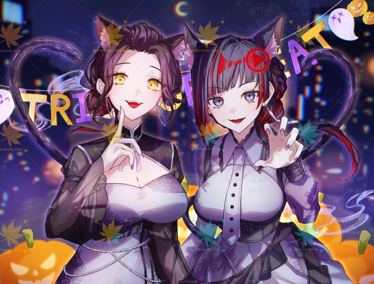 #一枚絵公開 
 #cozoru 

 .*trick or treatお菓子くれなきゃ二人でイタズラするぞ？･*.