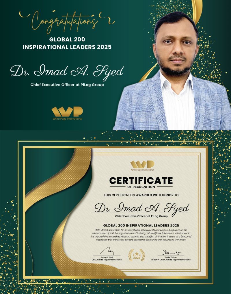 PiLog_group's tweet image. A proud moment for #PiLogGroup! 

Our CEO, Dr. Imad Syed, is honored among the #Global200InspirationalLeaders2025 by White Page International! 

His vision drives AI-powered #DataGovernance excellence across 70+ countries. 

#Leadership #Innovation #DataQuality #MDM