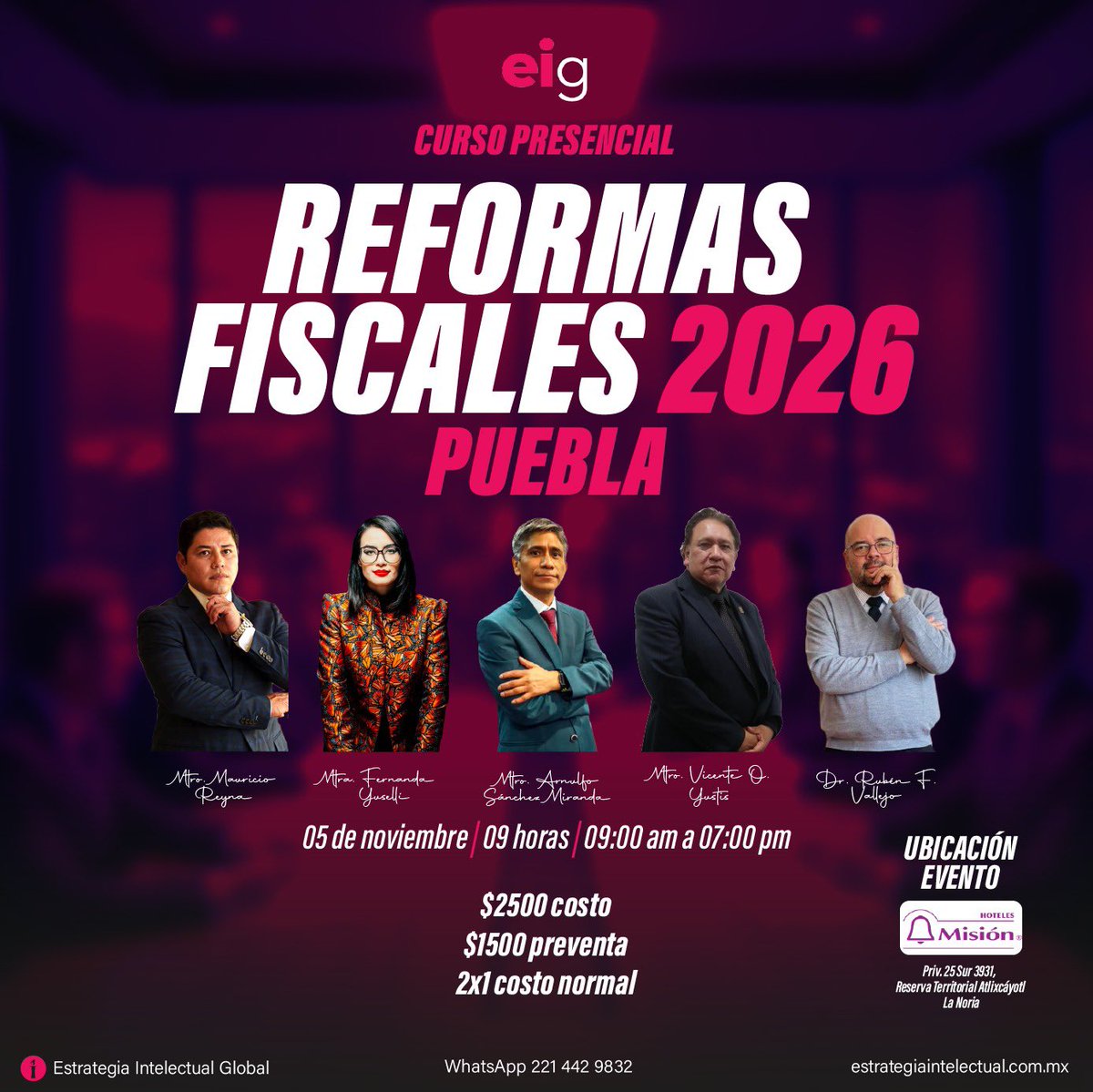 CONTADORFELIX's tweet photo. 📢 ¡LLEGAN LAS REFORMAS FISCALES 2026 A PUEBLA! ⚖️
Prepárate antes que nadie para los cambios más importantes en el Código Fiscal, RESICO, CFDI y estímulos fiscales.
🗓 05 de noviembre | 9:00 a.m. – 7:00 p.m.
📍 Hotel Misión La Noria, Puebla
📲 Escríbenos al WhatsApp 221 442 9832 https://t.co/B4h0ul8zrh