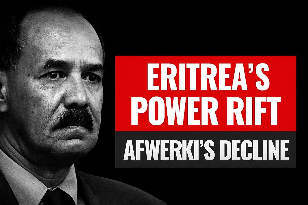 Eskinder88's tweet image. 🚨: #Eritrea🇪🇷 

Leadership Decline and Internal Rift: 🧵👇🏾

1: President Isaias Afwerki, in power since 1993, is showing visible signs of age-related decline.
At nearly 80, his grip on the state is weakening and tensions inside his regime are rising.