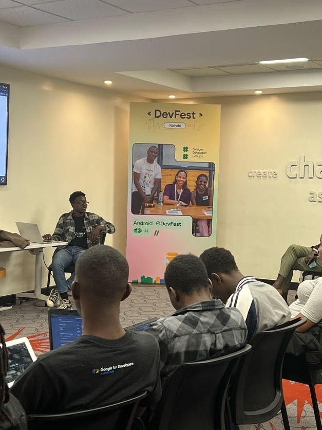 GDG_Nairobi's tweet image. Felix Jumason in the zone   Built a cloud-native booking system with GCP OAuth, Calendar &amp;amp; Meet APIs. From scratch to scalable this was real-world cloud in action.
@blackie_360 

#DevFestNairobi #GoogleCloud #BuildWithAI #TechInAfrica #GDG