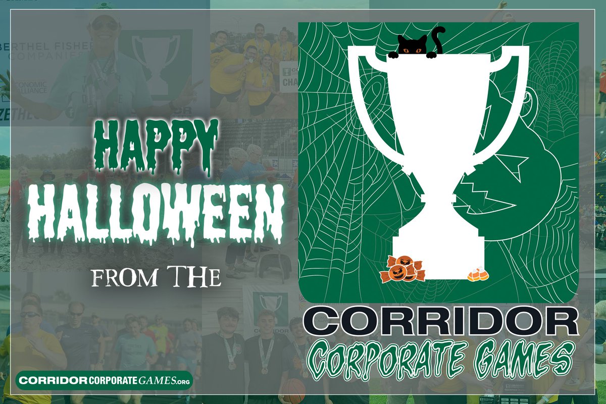 The Corridor Corporate Games are wishing all you ghoul-getting employees a great Halloween! Make sure you're creepin' it professional today!

#CCG