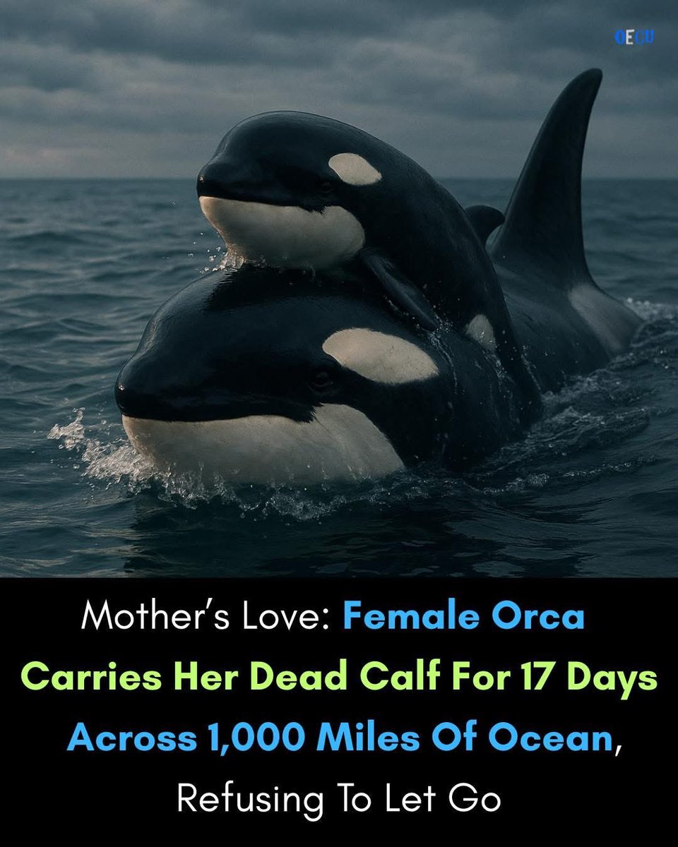 png60's tweet image. Let’s protect our oceans — for her, for them, for us all. 🌊 🖤 - 5/5

#Tahlequah #OrcaLove #WildlifeGrief #AnimalEmotions #SaveTheOrcas #SouthernResidents #OceanConservation #MarineLife #TrueStory #Heartbreaking #EmotionalIntelligenceInAnimals