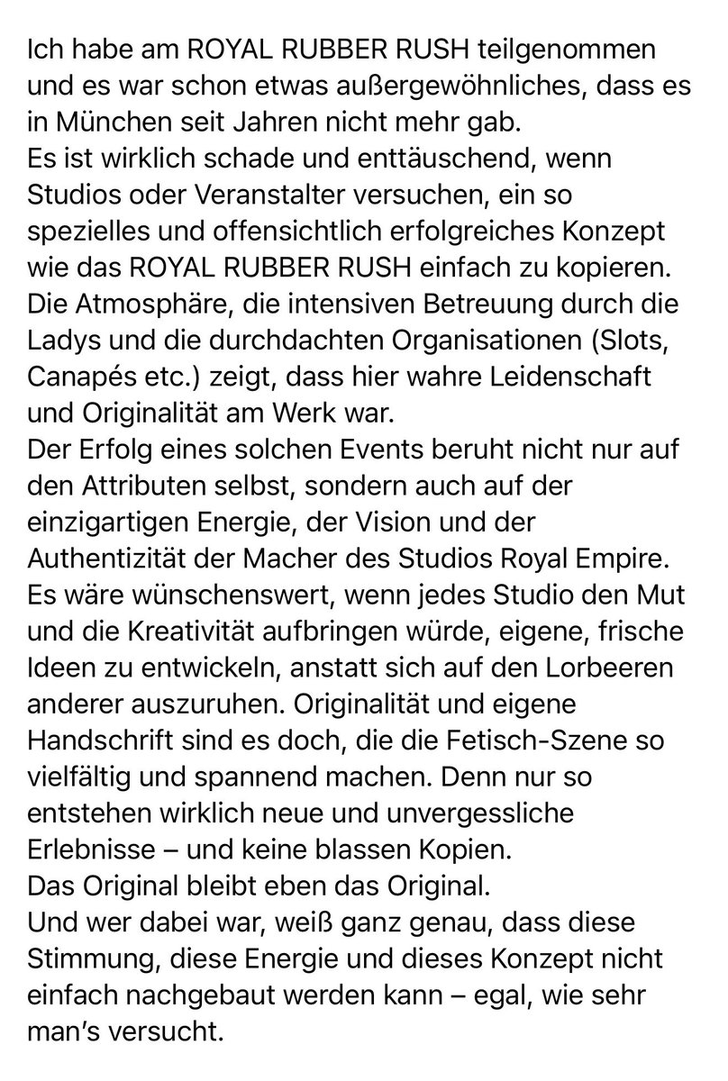 Ich muss mal etwas los werden 😡 Es geht um das <a href="/Royal_Empire__/">Royal Empire</a> und den so genannten Mitbewerbern! Jedes Studio hat seine eigen Art und das ist auch gut so. Da ich hier nicht so viel schreiben kann, hänge ich meinen Text gesondert dran. Wie seht Ihr das?🖤😈🖤