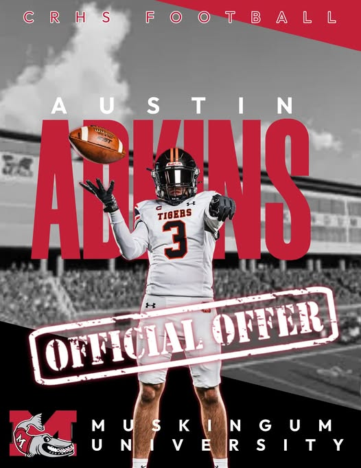 Congratulations to <a href="/AustinAdkins08/">Austin Adkins</a>  on receiving an official offer from Muskingum University! Your hard work and dedication continue to pay off — proud of you!